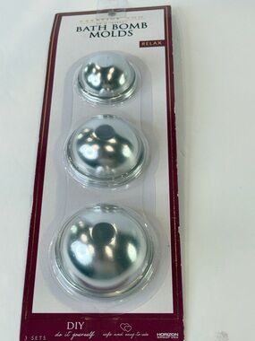 🆕 Creative You Bath Bomb Molds 3 Sizes Metal DIY Spa Kit Sphere 🆕 Sealed